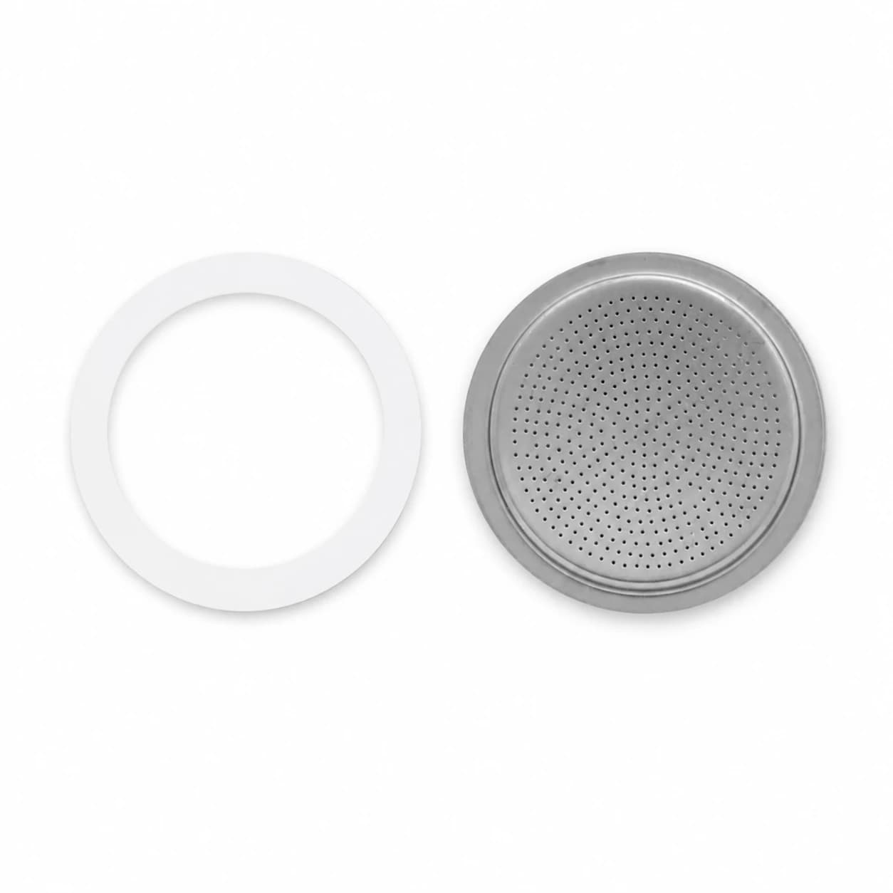 Bialetti Silicone Gasket & Steel Filter Set, 3/4 Cups