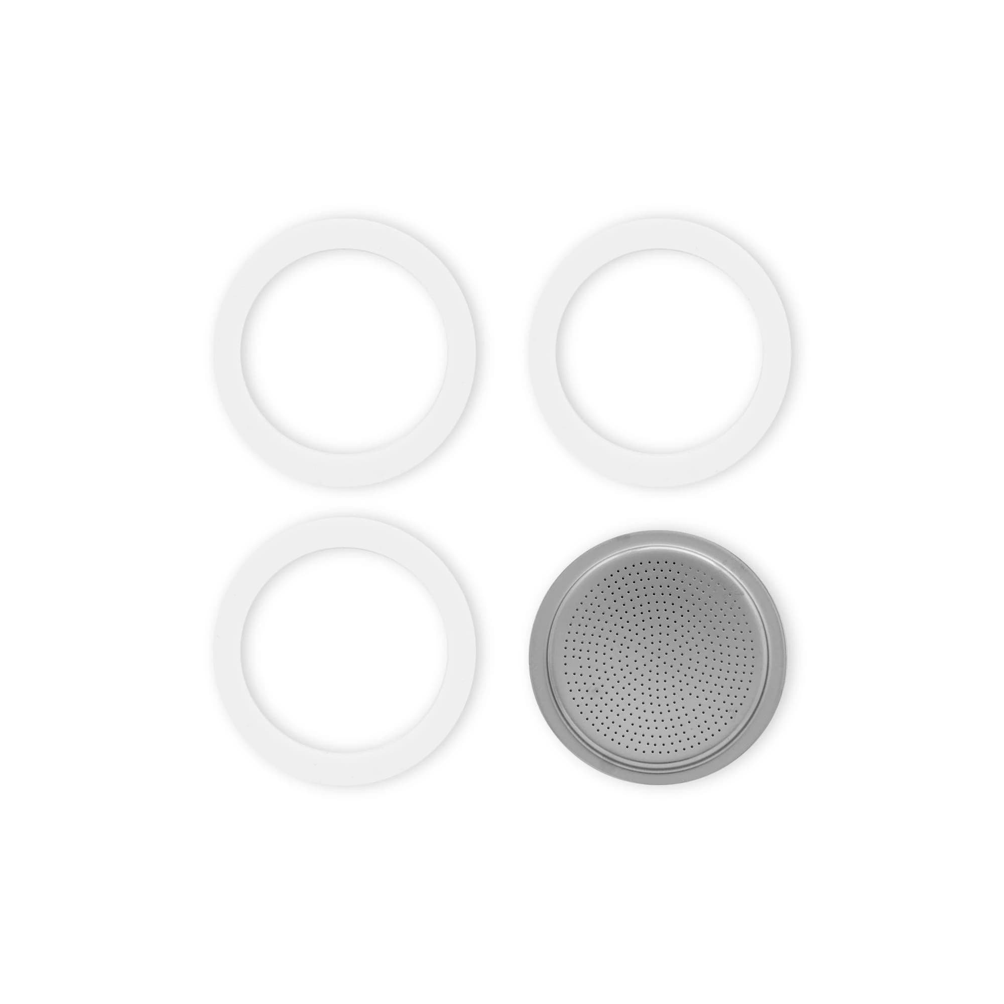 Bialetti Moka Induction Gasket & Filter Set, 6 Cups (3 + 1)